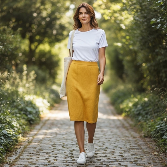 St. John Dresses & Skirts - St. John Yellow Santana Knit Skirt